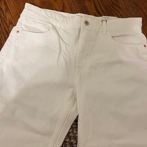Zara distressed white jeans